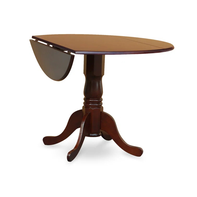Maytham Drop Leaf Solid Wood Pedestal Dining Table | Wayfair North America