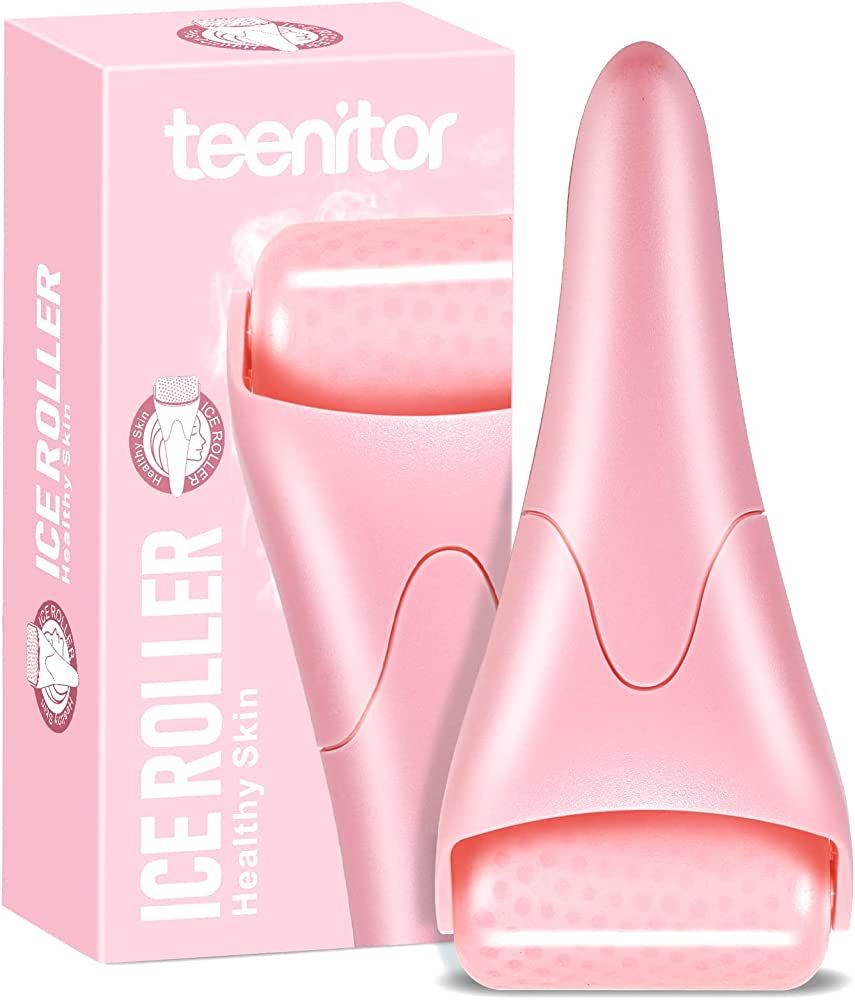 Ice Roller Ice Face Roller Teenitor Ice Roller for Face Eyes Pink Face Massager Roller Puffiness ... | Amazon (US)