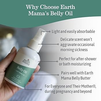 Earth Mama Belly Oil for Dry Skin | Calendula Skin Care Moisturizer Oil to Encourage Natural Elas... | Amazon (US)