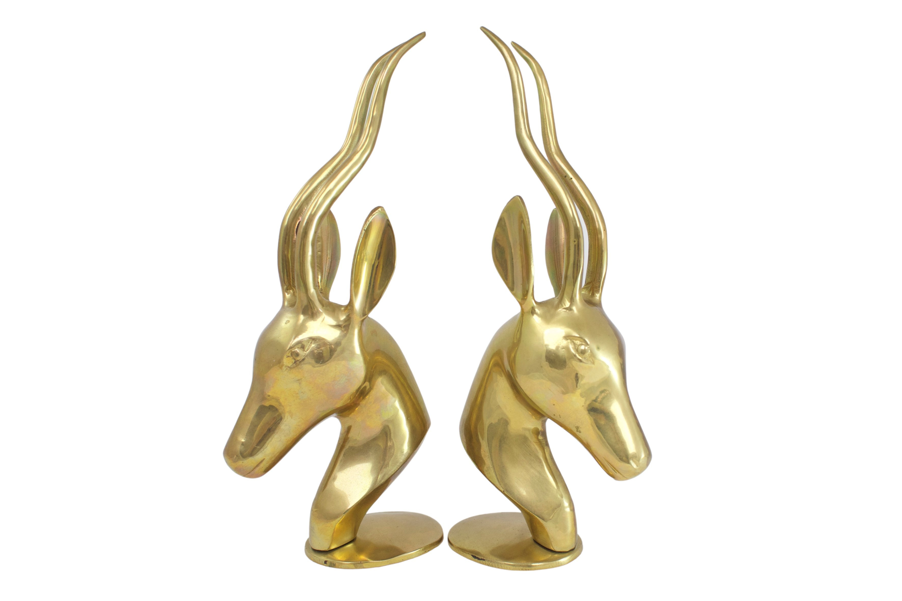 Midcentury Brass Gazelles, Pr | One Kings Lane