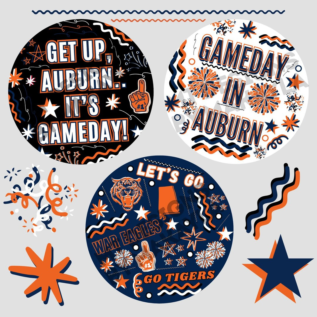 Auburn Buttons: Game-day (3in) - Etsy | Etsy (US)