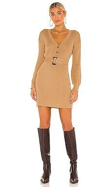 Song of Style Darcey Sweater Dress in Camel from Revolve.com | Revolve Clothing (Global)