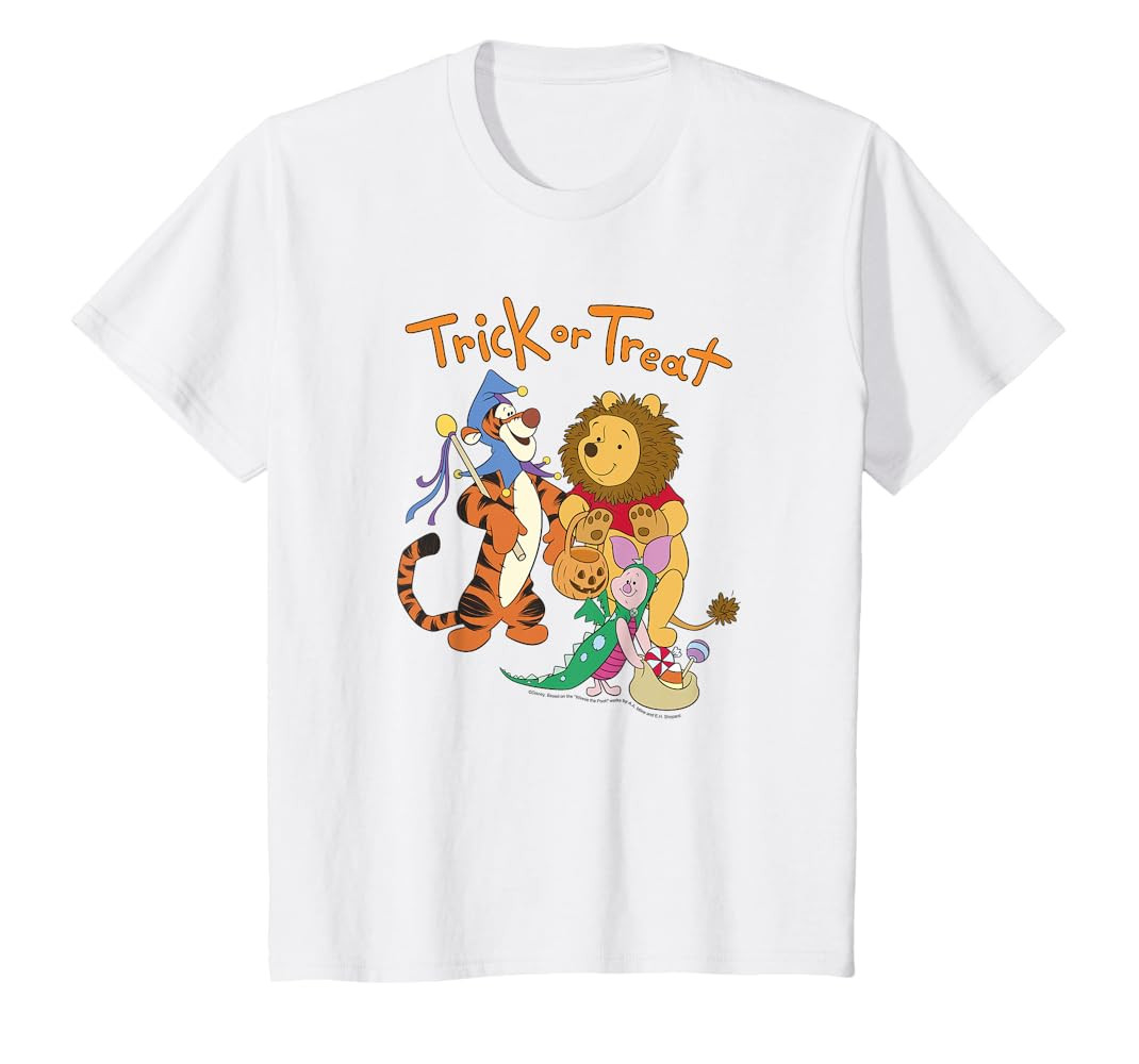 Disney Winnie The Pooh Halloween Group Shot Trick Or Treat T-Shirt | Amazon (US)