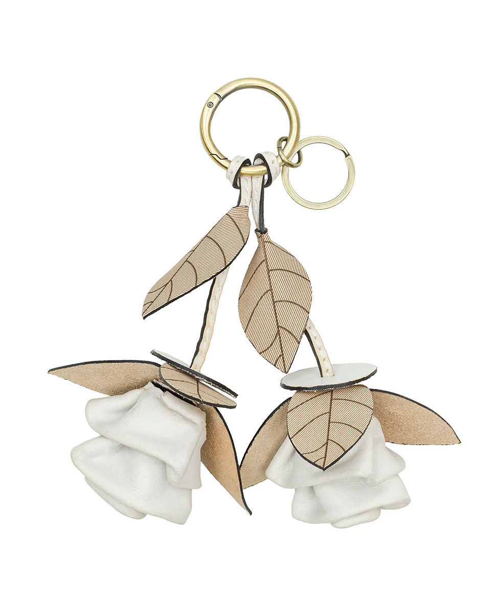 Laced Rose Bag Charm - Laser Lace Burnished | Patricia Nash Designs