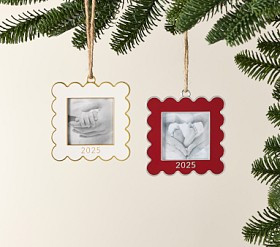 Scallop Enamel Frame Ornaments 2025 | Pottery Barn Kids