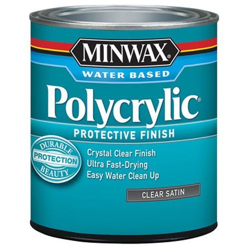 Minwax 233334444 Minwaxc Polycrylic Water Based Protective Finishes, 1/2 Pint, Satin | Amazon (US)