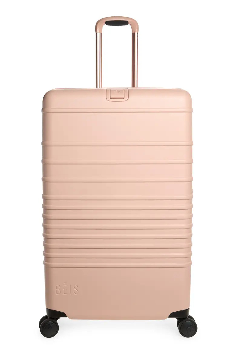 Béis The Large Check-In Hardside Roller Suitcase in Black at Nordstrom | Nordstrom