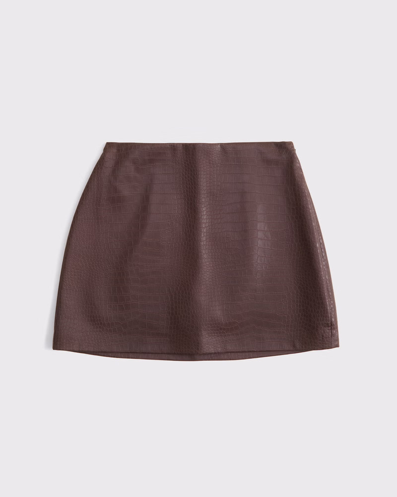 Women's The A&F Scarlett Vegan Leather Mini Skort | Women's Bottoms | Abercrombie.com | Abercrombie & Fitch (US)