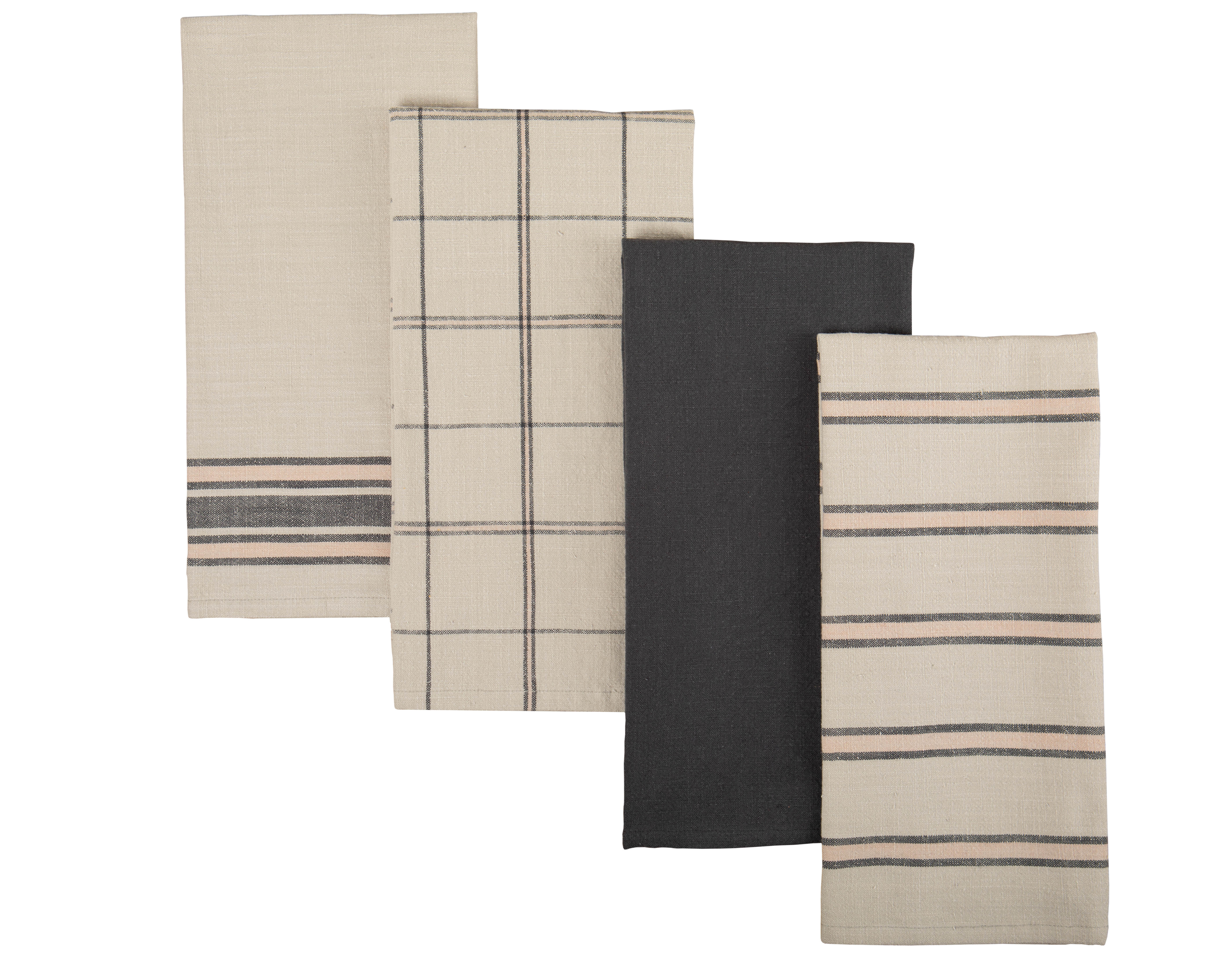 Mainstays Contemporary 4 Piece Kitchen Towel Set, Gray | Walmart (US)