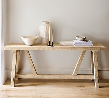 Farmhouse Trestle Rectangular Console Table (74") | Pottery Barn (US)