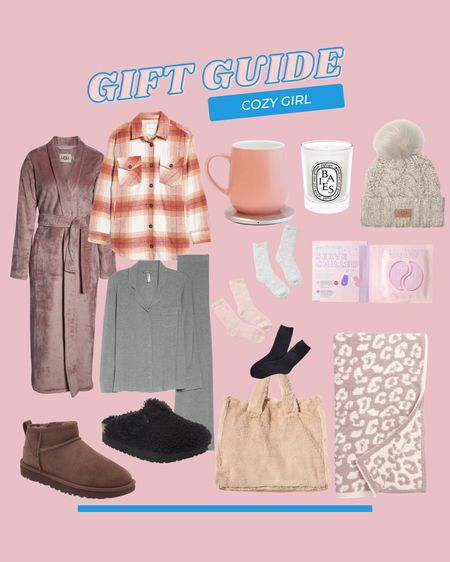 cozy girl gift guide / gift guide for girls / gifts for the holidays / bath robe / shacket / skin pajamas/ barefoot dreams blanket / beanie / mug / candle / mini ugg boots / birkenstocks 

#LTKSeasonal #LTKHoliday #LTKstyletip