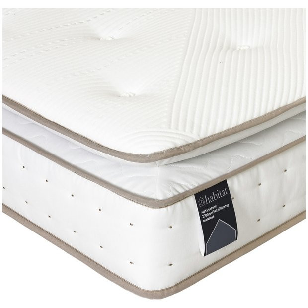Buy Habitat Aleta Natural 2000 Pkt Pillowtop Mattress - Double | Mattresses | Argos | argos.co.uk