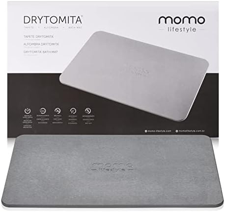Momo Lifestyle Stone Bath Mat (23.6 X 15.4 Inches) Drytomita (Graphite Grey Color) Diatomaceous Eart | Amazon (US)