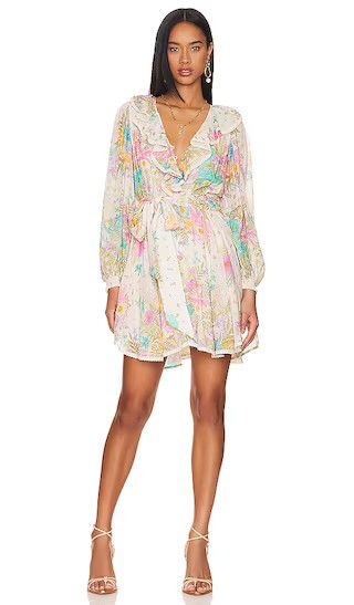 Lei Lei Frill Play Dress in Cream Floral, Resort Dress, Spring Resort Dress, Spring Dress | Revolve Clothing (Global)