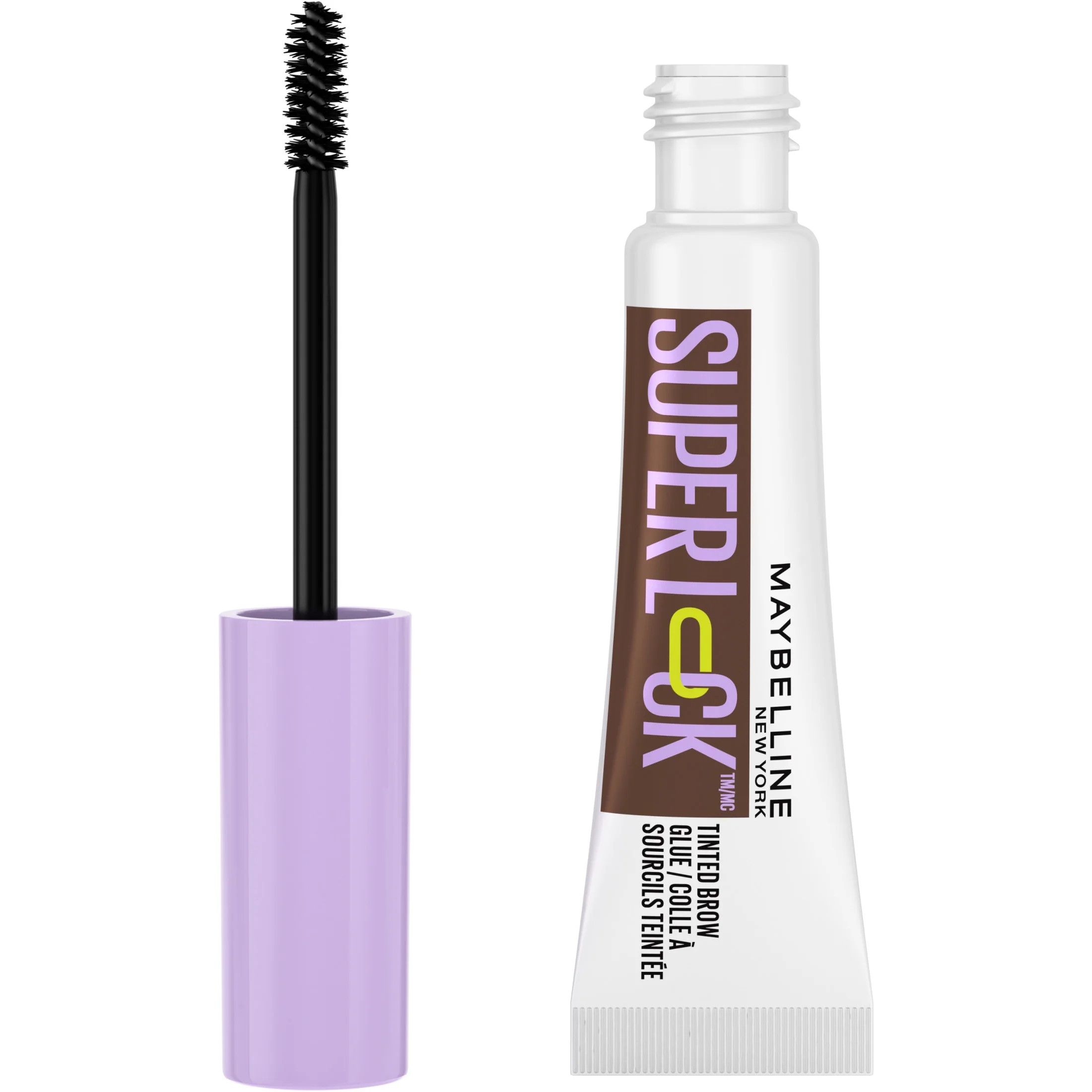 Maybelline Super Lock Brow Glue Tinted Waterproof Eyebrow Gel, Deep Brown, 0.23 fl oz | Walmart (US)