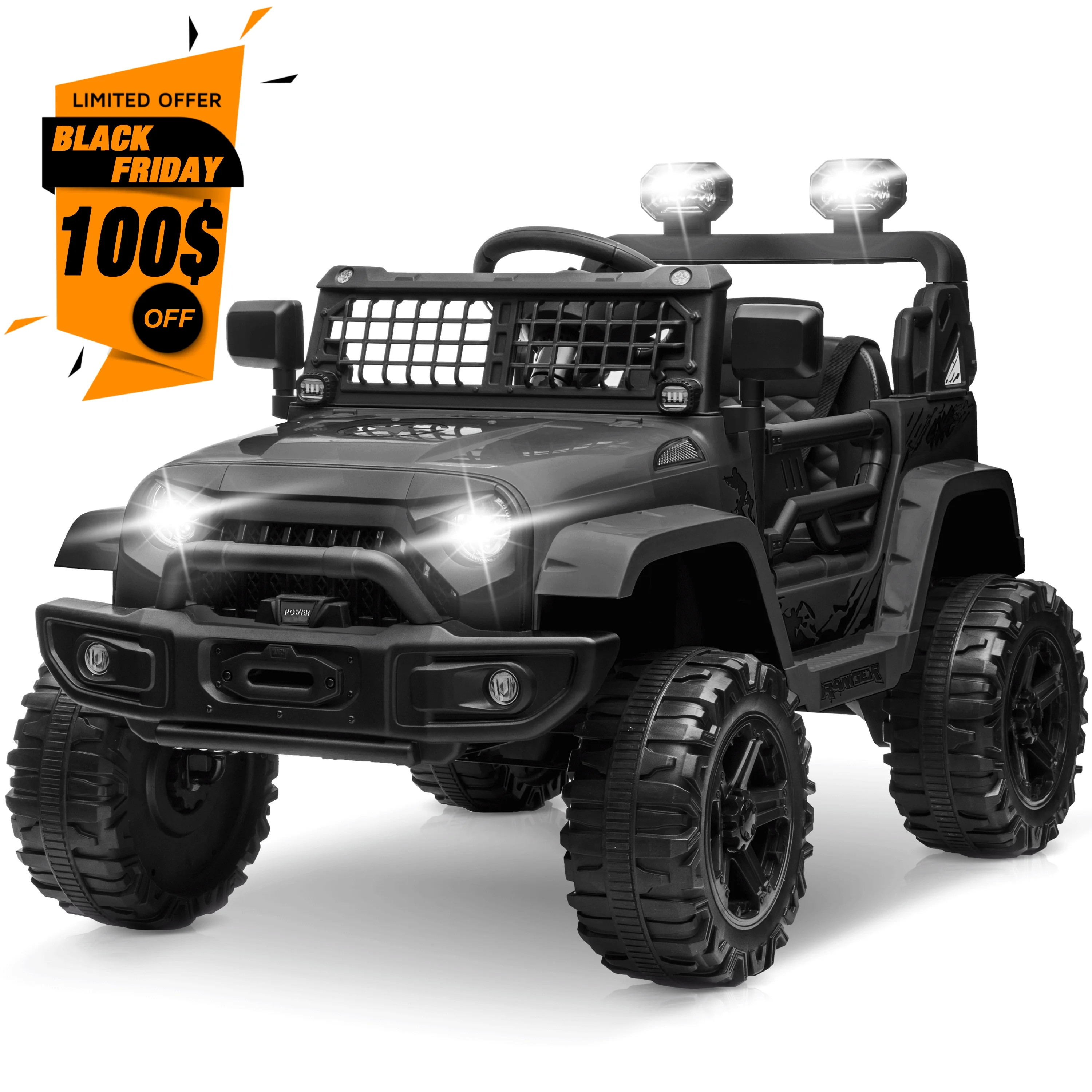 Clovercat 12V Ride On Toys Battery-Operated Jeep Car for Kids, Electric Powered Toy Truck, with P... | Walmart (US)