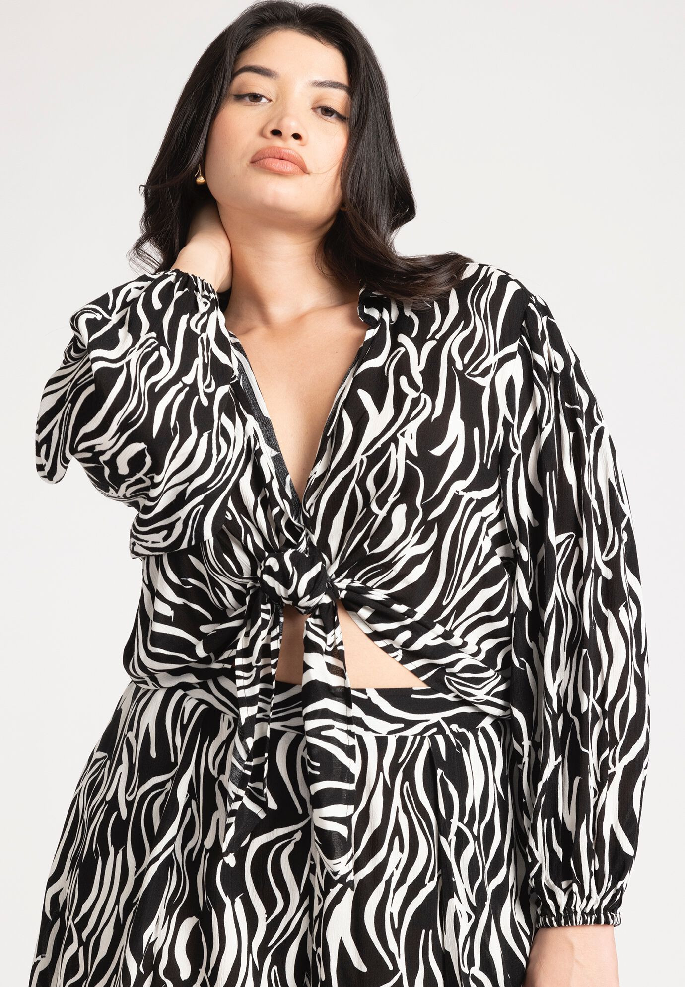 Tie Front Top | Eloquii