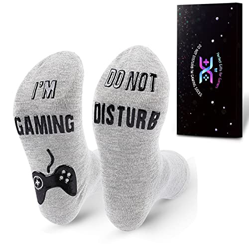 Do Not Disturb Gaming Socks, Gamer Socks Gifts for Teenage Boys Mens Womens Father Dad Hunband Sons Kids Game Lovers (as1, alpha, m, regular, regular, Grey Black) Adult | Amazon (US)