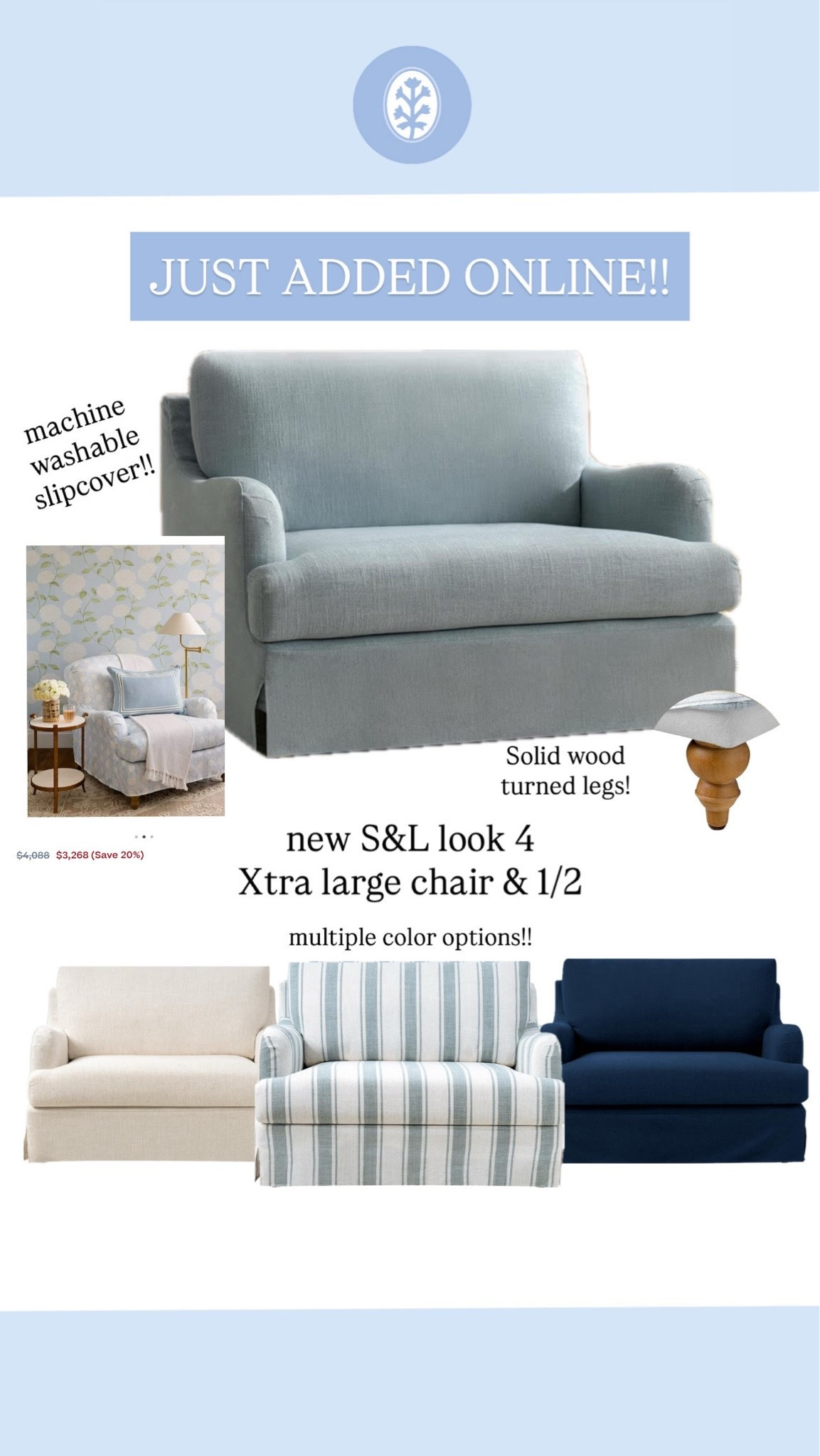 Wow!! This new sloped armed MACHINE WASHABLE slipcovered extra large chair & a half just added online and is THOUSANDS less than what you would pay for something super similar to Serena & Lily’s Miriam English roll arm chair or something from Pottery Barn!! If you’ve been wanting a comfy large chair & a half, this one comes in multiple color options, ships free 🙌🏻 and the price is so good!!! 😍

#LTKHome #LTKSaleAlert