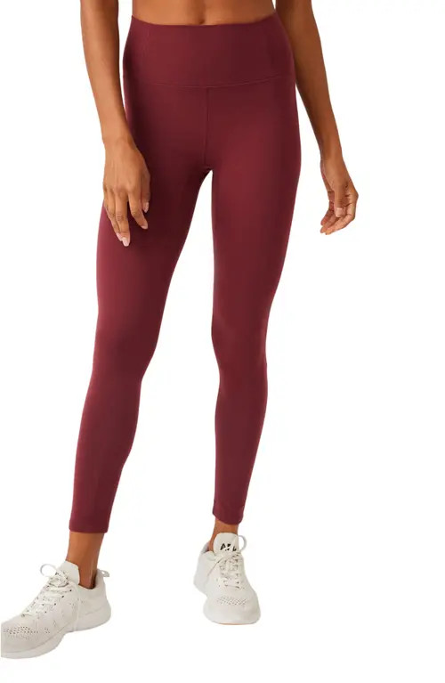 FP Movement by Free People Never Better High Waist Leggings in Oxblood at Nordstrom, Size Medium | Nordstrom