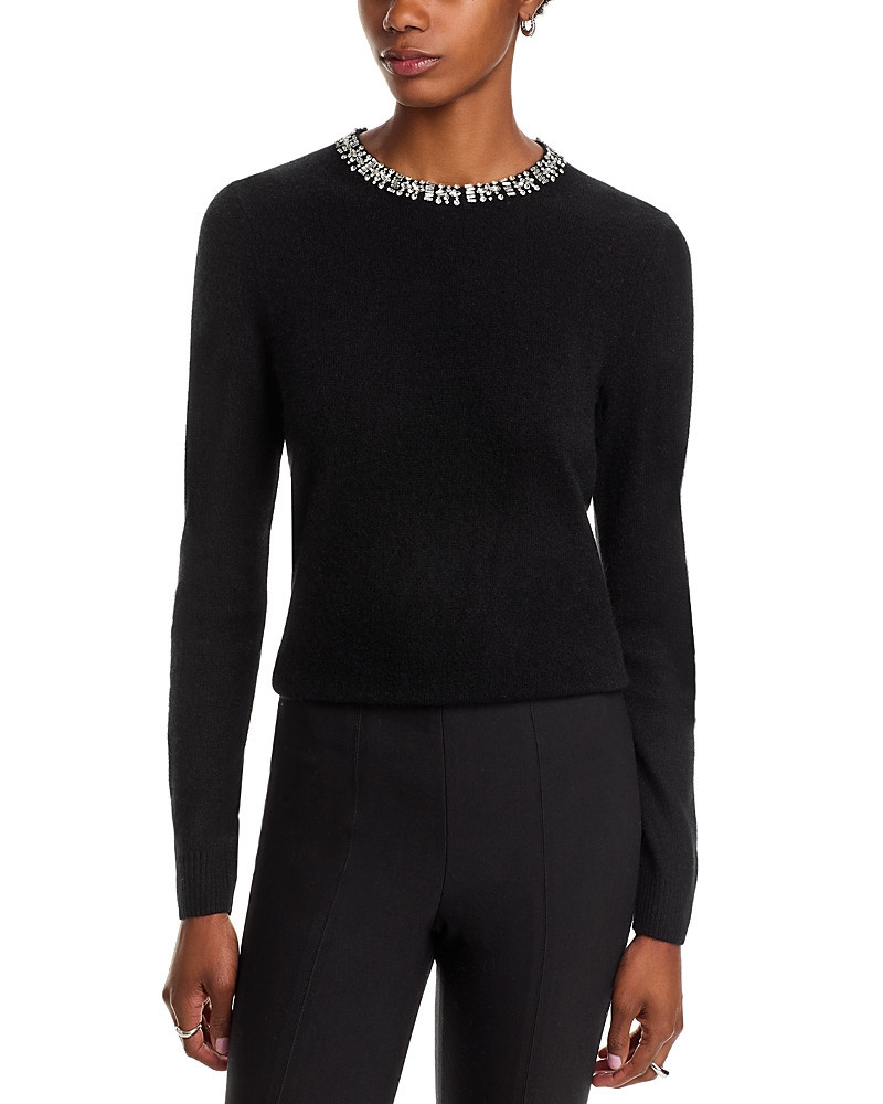 C by Bloomingdale's Cashmere Crystal Trim Sweater - Exclusive | Bloomingdale's (US)