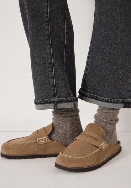 Rune Suede Padded Mules | Hush UK
