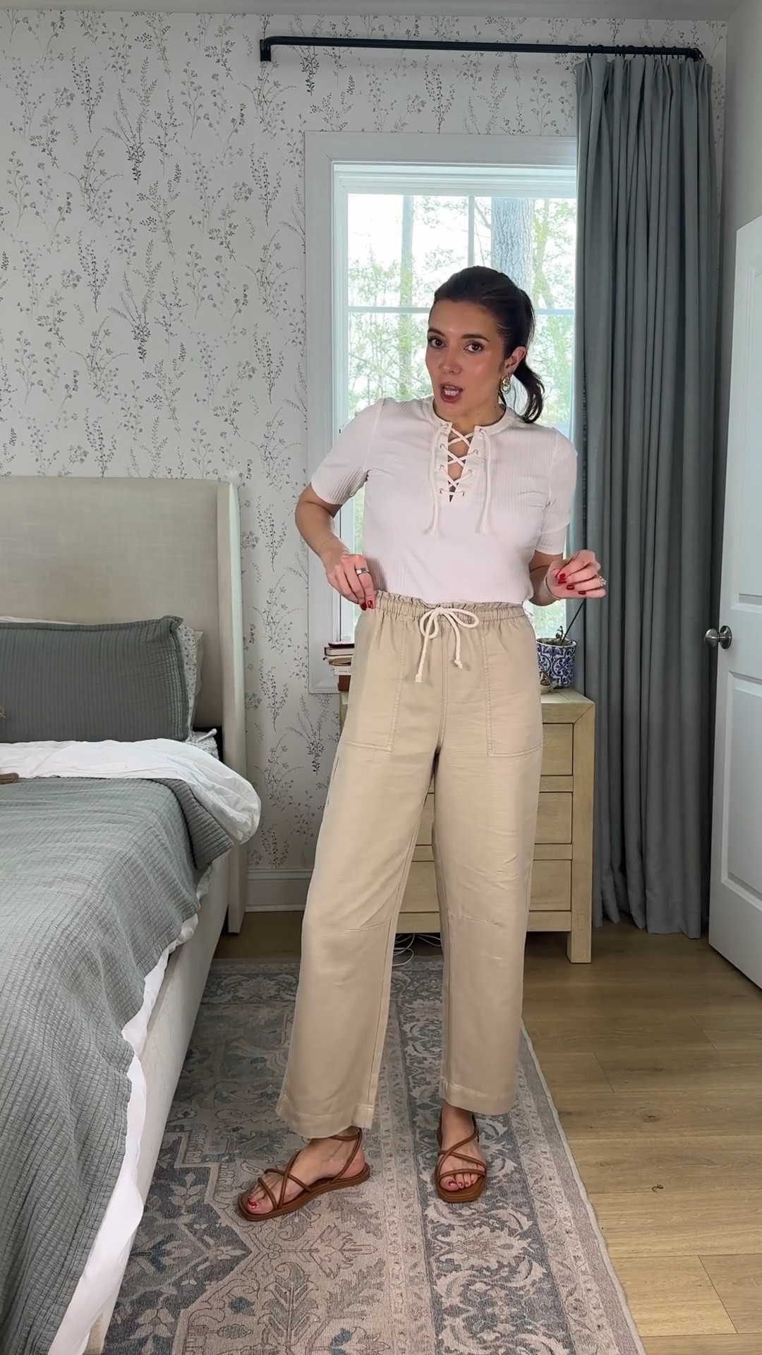 These pants are going to be your go to for spring! Small in top. Small tall in pants. I’m 5’7”. Both on sale! 

#LTKTall #LTKOver40 #LTKSaleAlert