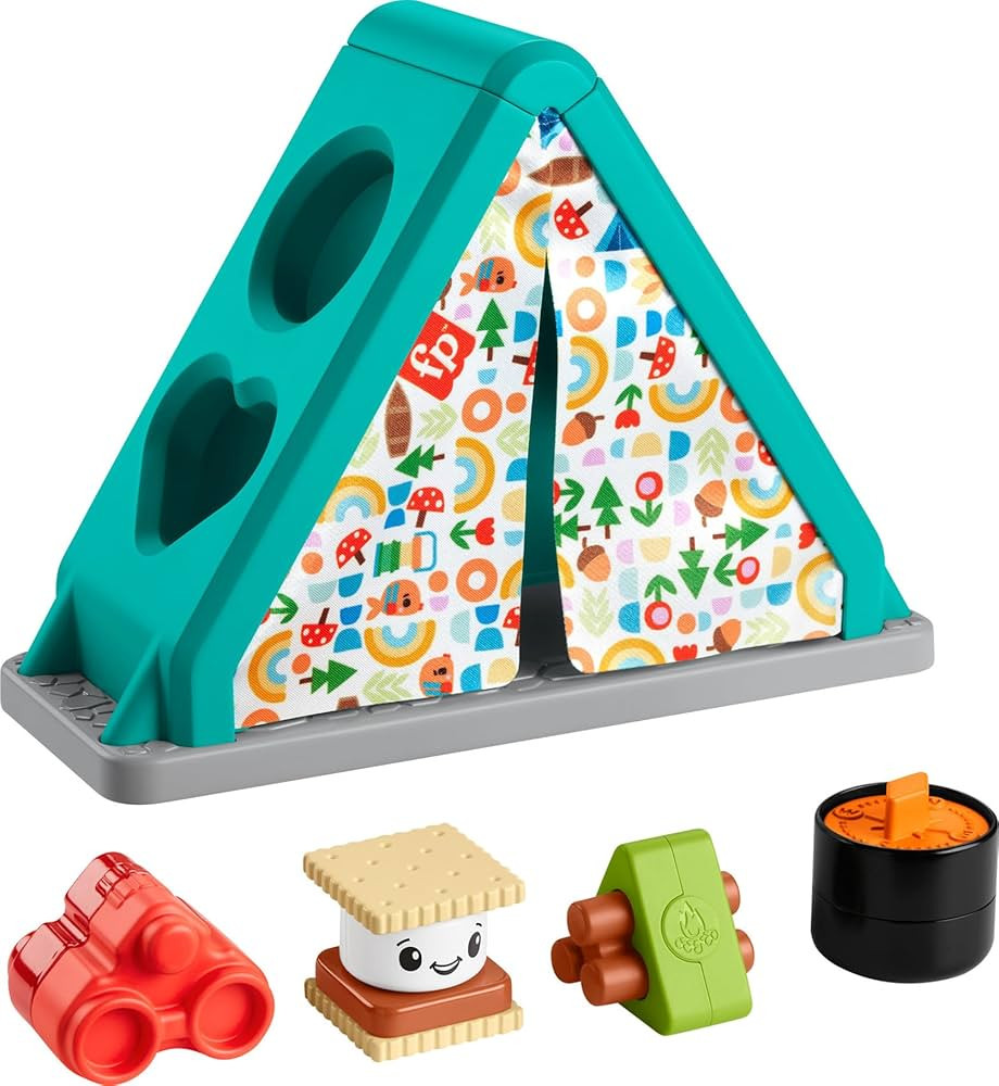 Fisher-Price Baby Developmental Toy S’More Shapes Camping Tent Block Sorting Activity for Infan... | Amazon (US)