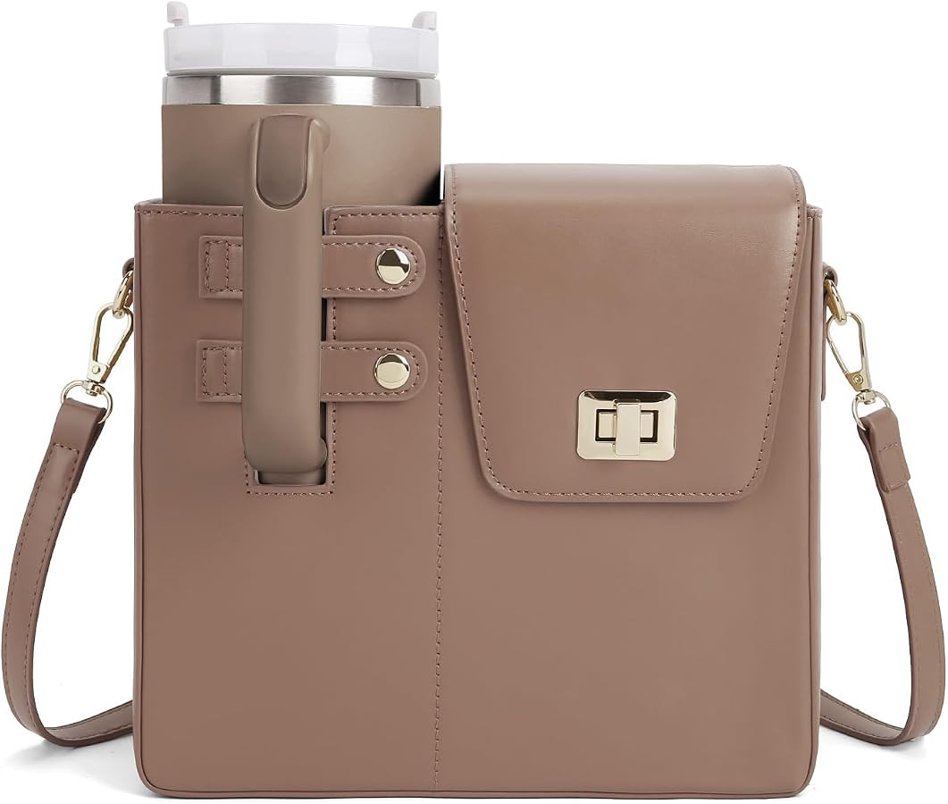 Stanley Purse Cup Holder Bag Crossbody Water Bottle Purse for 40oz Tumbler | Amazon (US)