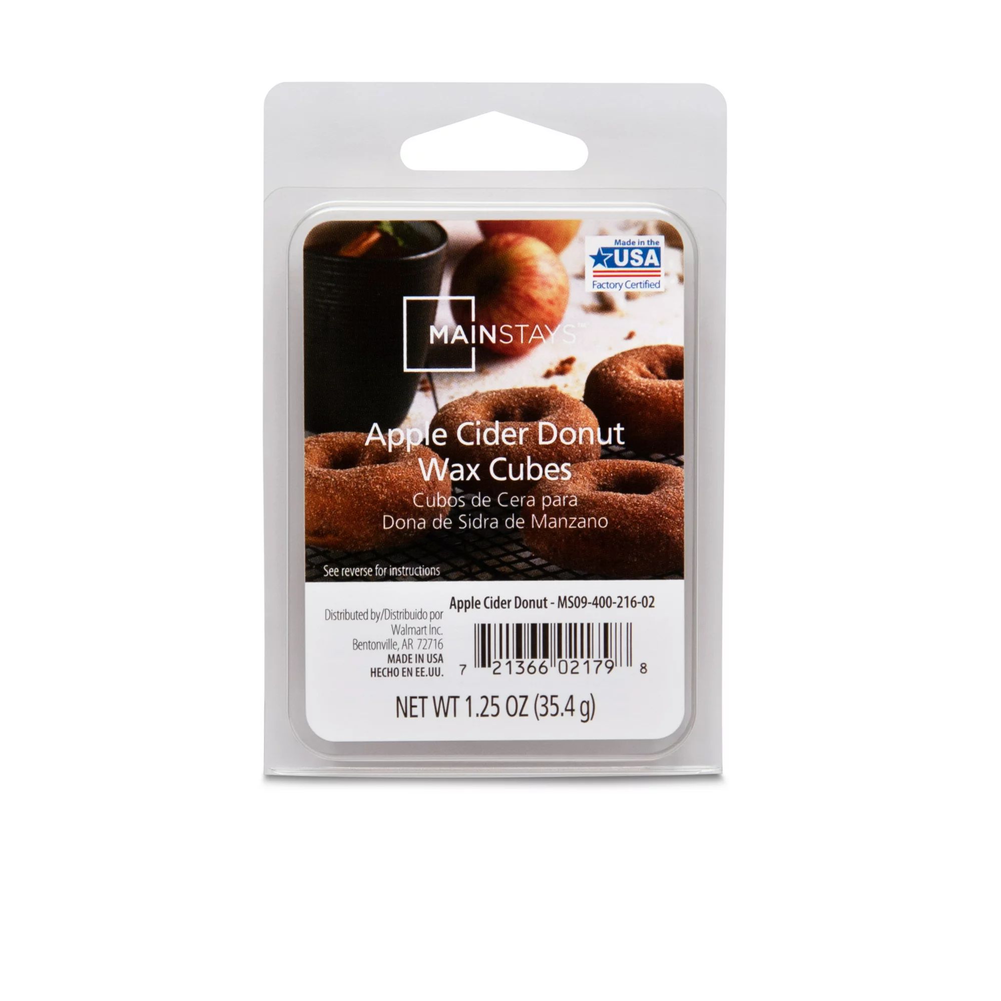 Mainstays 6-Cube Apple Cider Donut Wax Melts, 1.25 oz, Single | Walmart (US)