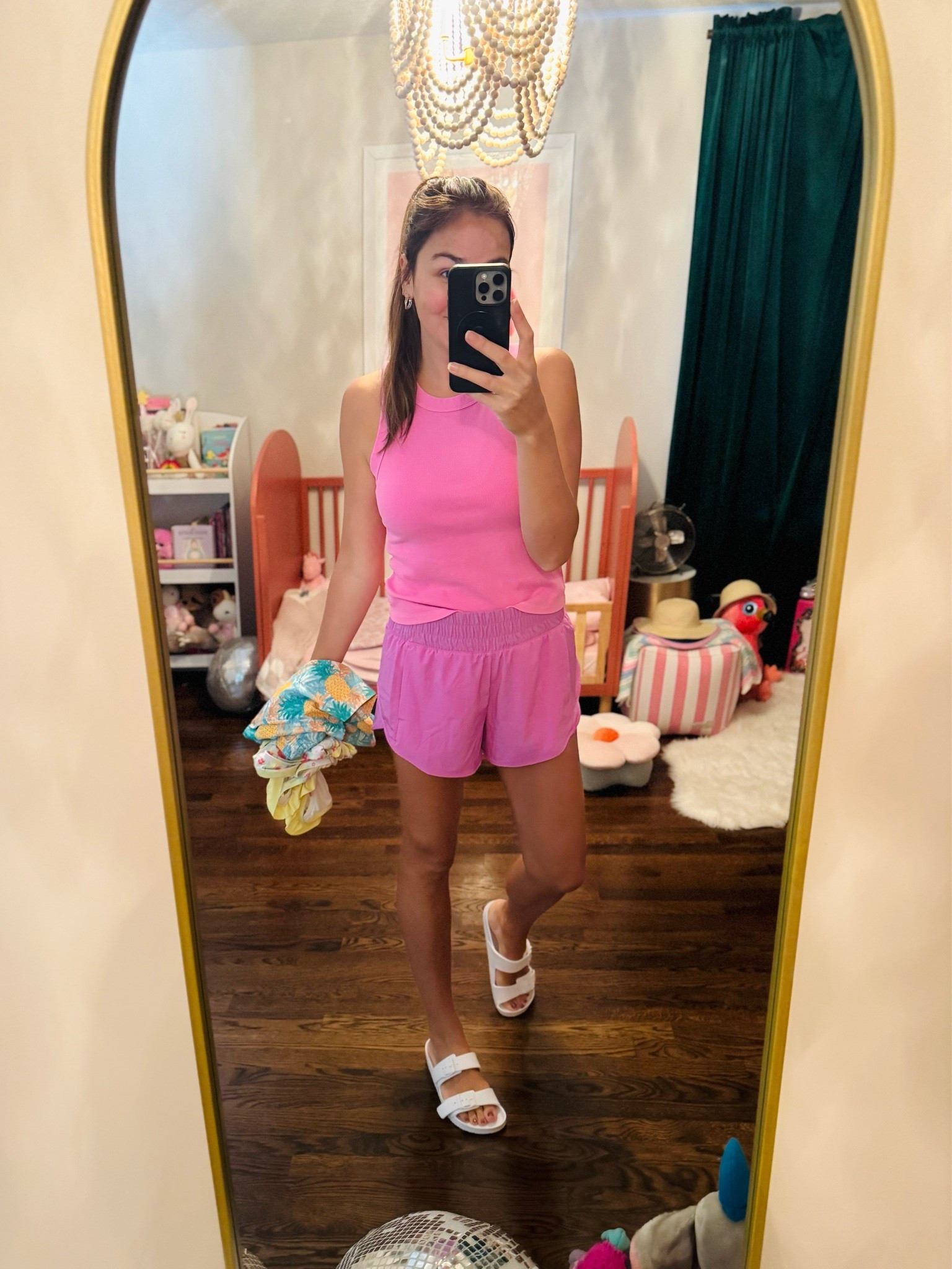 Walmart running shorts; wearing a medium for length (built in spandex shorts underneath)

White slides/pool sandals (runs TTS) only $10! grab a matching pair for your toddlers 💁‍♀️

Mommy and me, Walmart style

#LTKmomlife #LTKfitnessgoals #LTKKids
