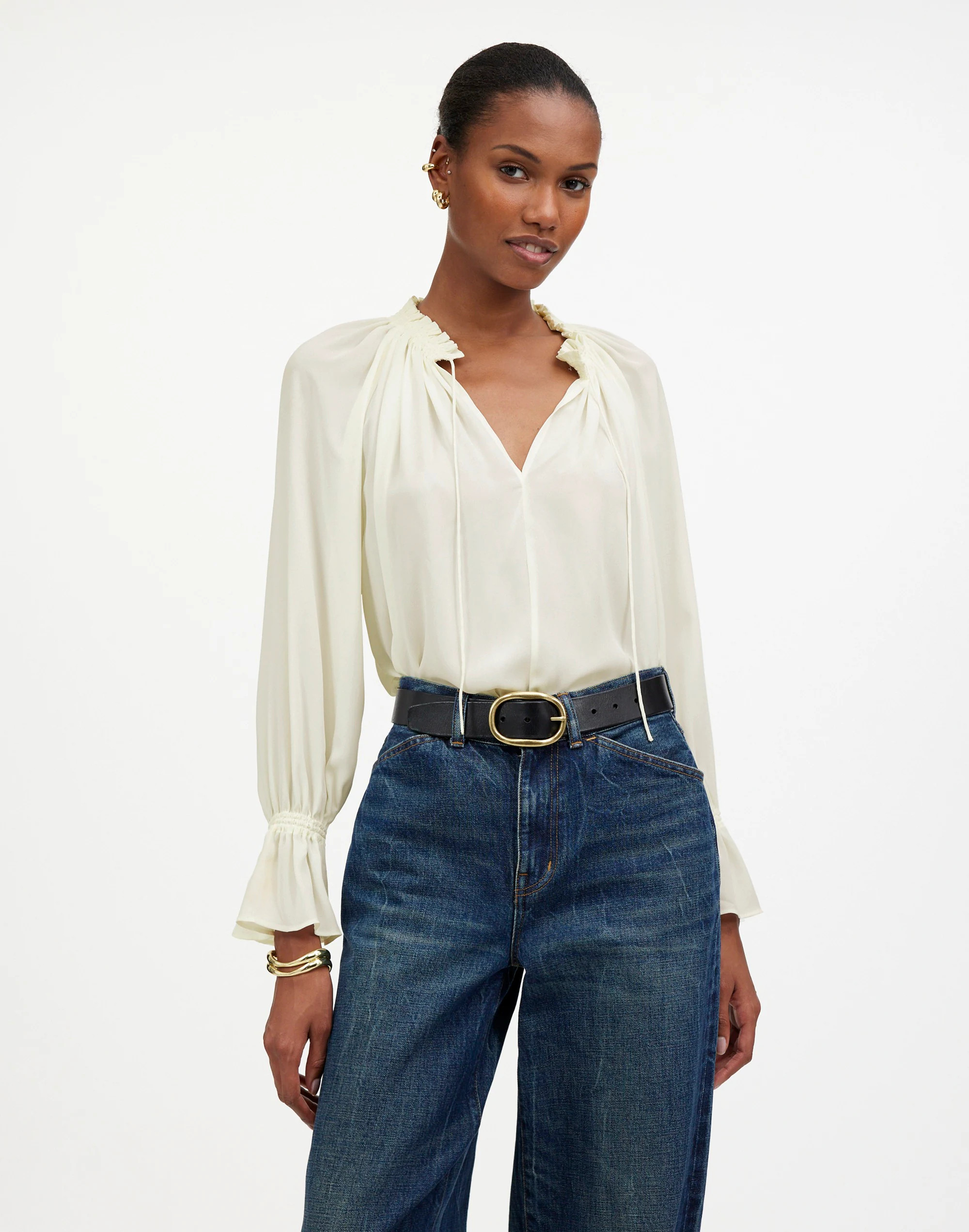 Preston Puff-Sleeve Top | Madewell | Madewell
