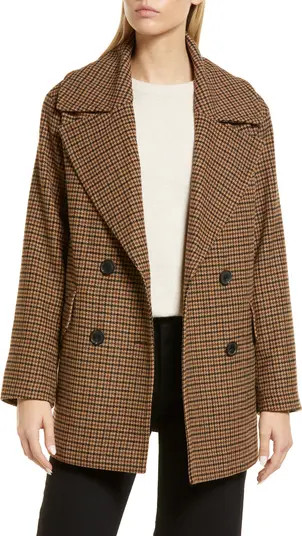 Short Herringbone Peacoat | Nordstrom