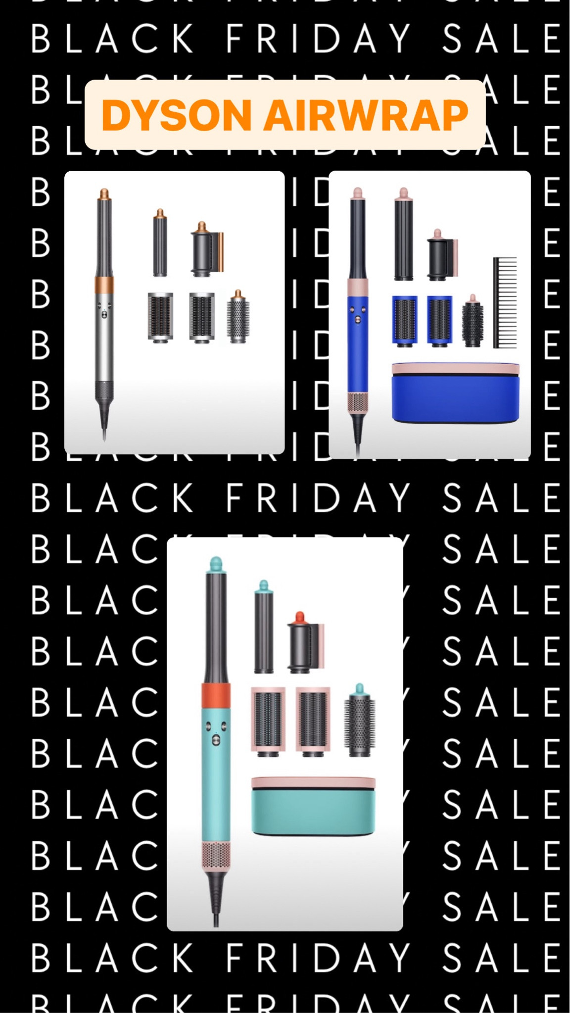 Dyson Airwrap systems on Black Friday sale all over the place!!! Check all the links since they sell out fast

Dyson air straight Dyson dryer Dyson sale gift sale Black Friday cyber Monday

Black Friday BFCM #LTKBFCM 

#LTKGiftGuide #LTKHoliday