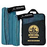 Wise Owl Outfitters Camping Travel Towel - Ultra Soft Compact Quick Dry Microfiber Fast Drying Fi... | Amazon (US)