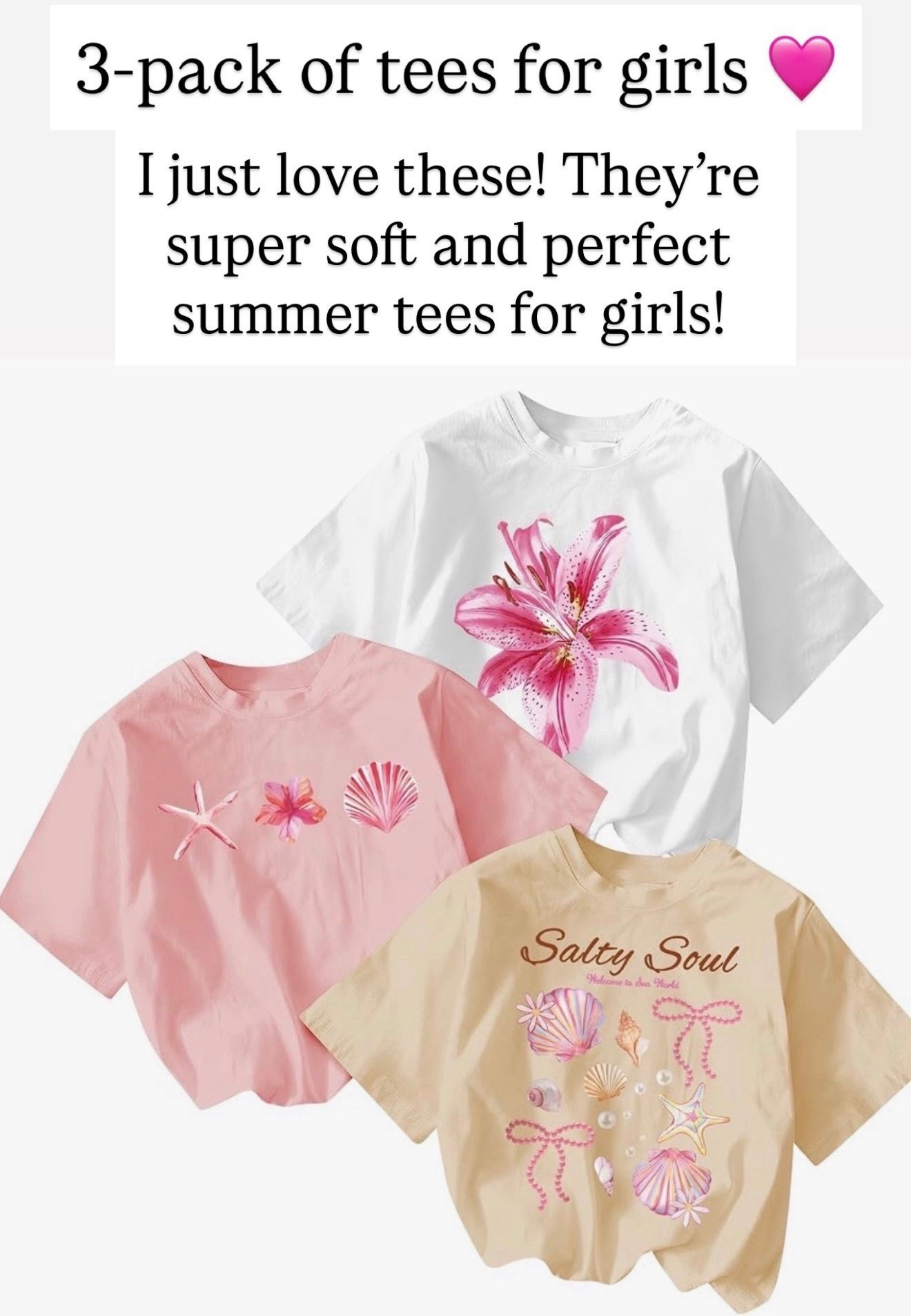 3-pack of tees for girls

#LTKKids #LTKSaleAlert