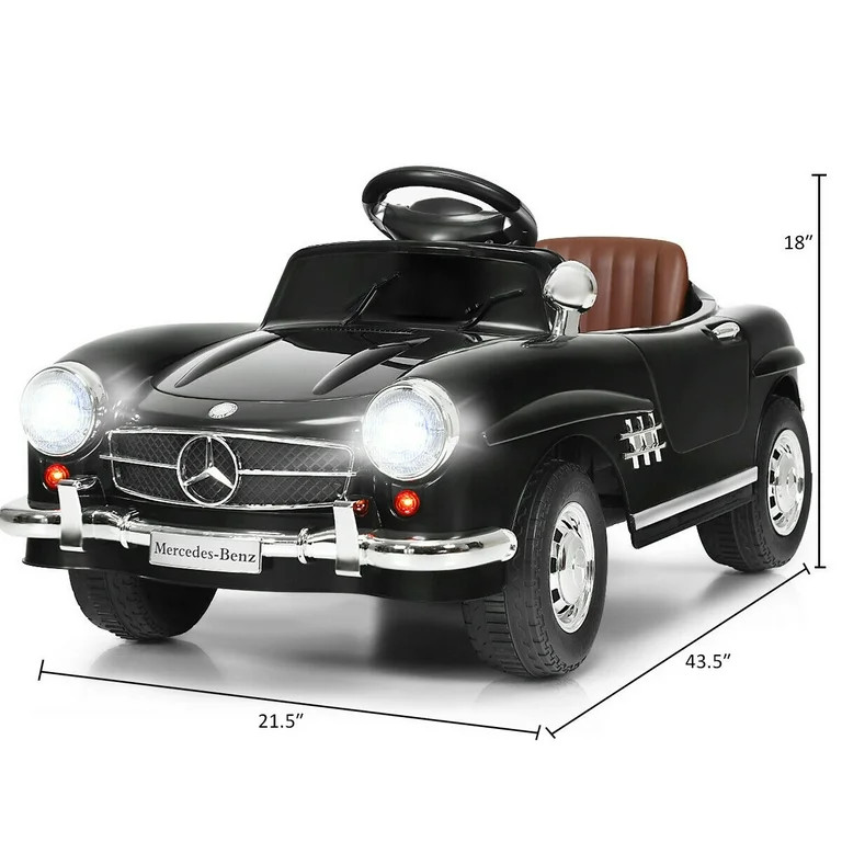 Costway Black MERCEDES BENZ 300SL AMG RC Electric Toy Kids Baby Ride on Car | Walmart (US)