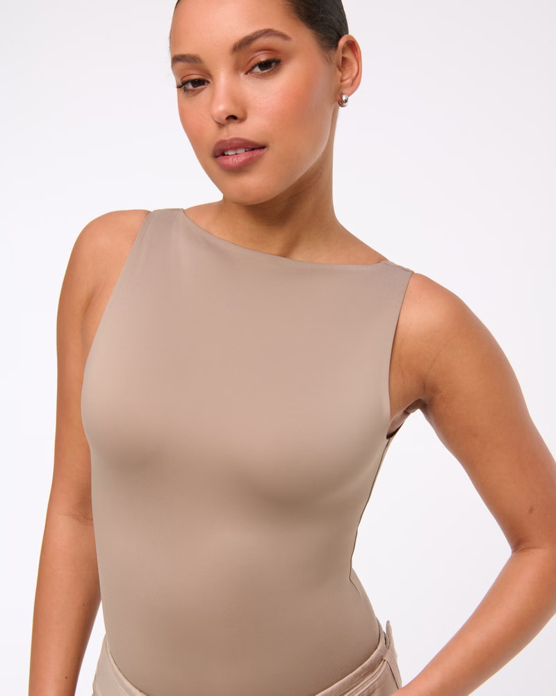 Women's Sculpt Matte Seamless Slash Scoop-Back Bodysuit | Women's Tops | Abercrombie.com | Abercrombie & Fitch (US)