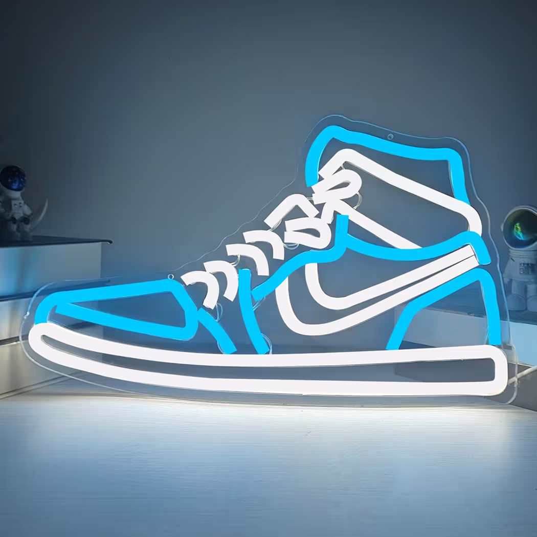 Sneaker Neon Sign Sports Shoe Neon Signs for Wall Dimmable LED Boys Neon Lights for Bedroom Man C... | Amazon (US)