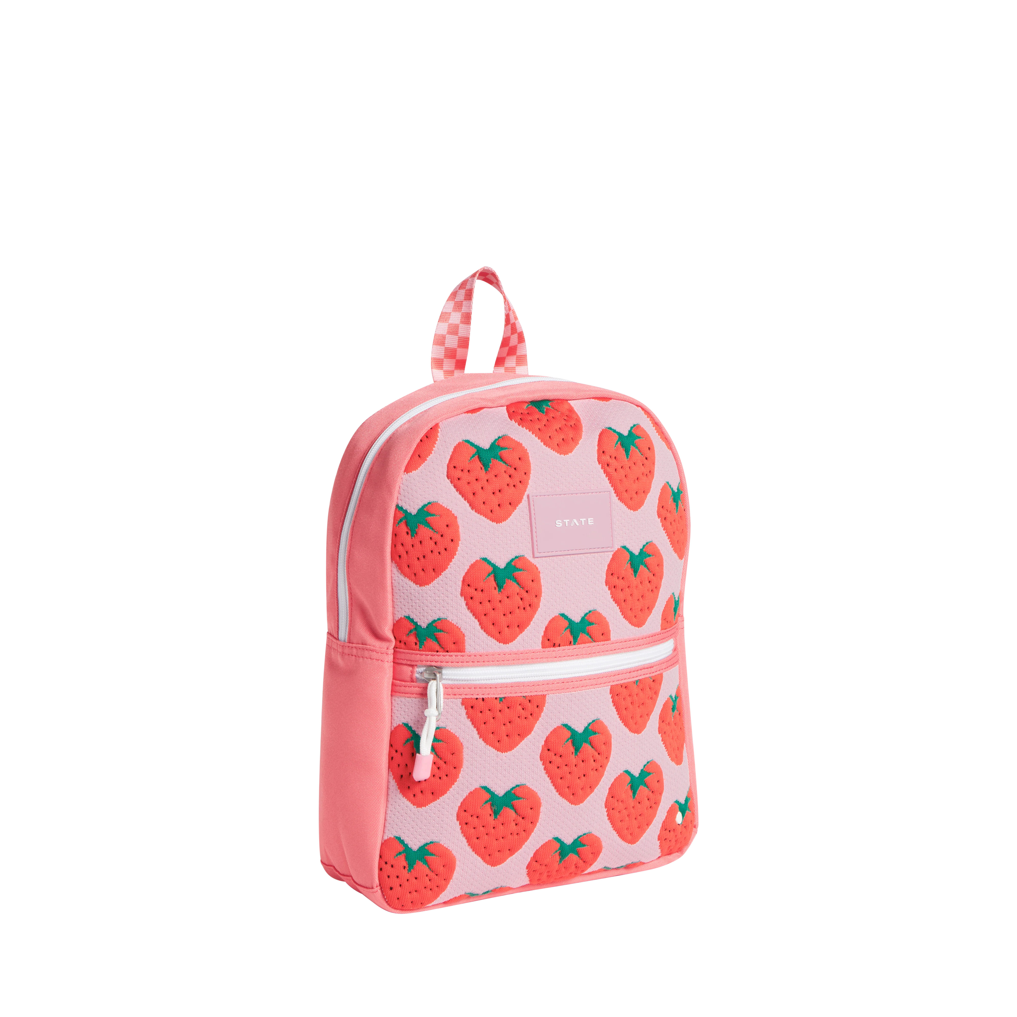 STATE Bags | Kane Kids Mini Travel Backpack Intarsia Strawberries | Back to School | STATE Bags