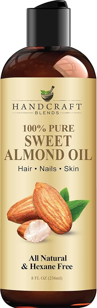 Handcraft Blends Sweet Almond Oil - 8 Fl Oz - 100% Pure and Natural - Premium Grade Carrier Oil f... | Amazon (US)