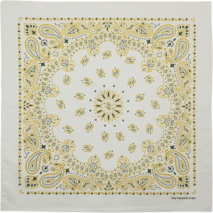 The Peacock Crew Premium Soft Cotton Designer Bandana for Men and Women 22x22 in | Amazon (US)