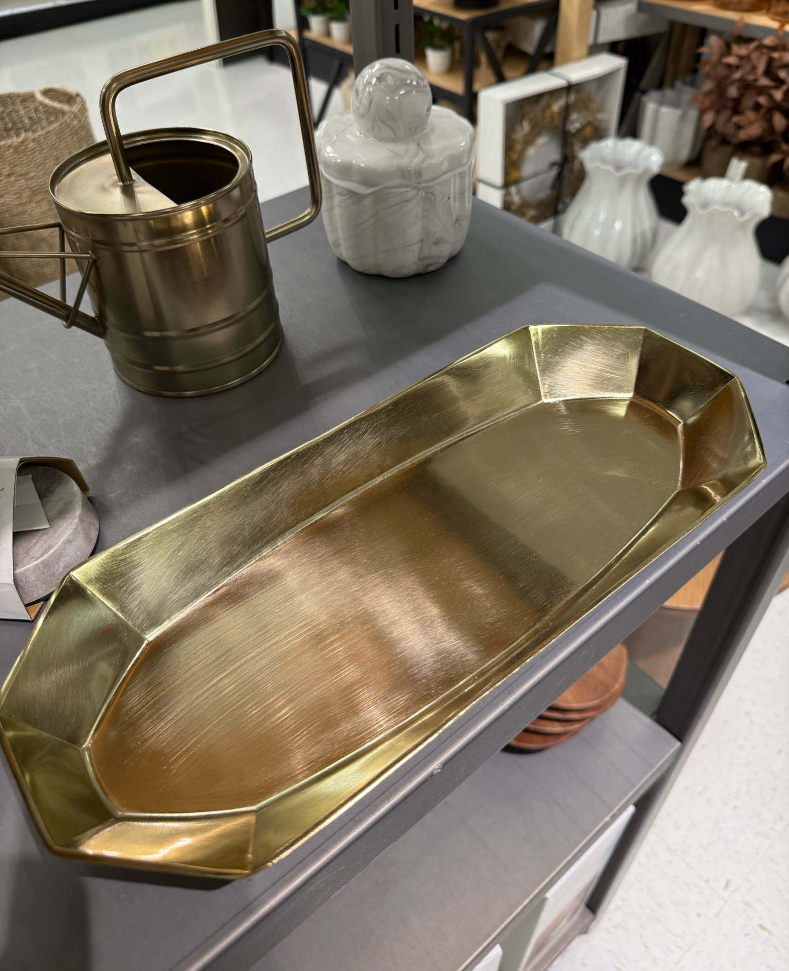 Gorgeous gold brassy tray! Perfect fall piece to put candle and matches on top 

Or use as a jewelry holder 

#LTKSeasonal #LTKHome #LTKStyleTip