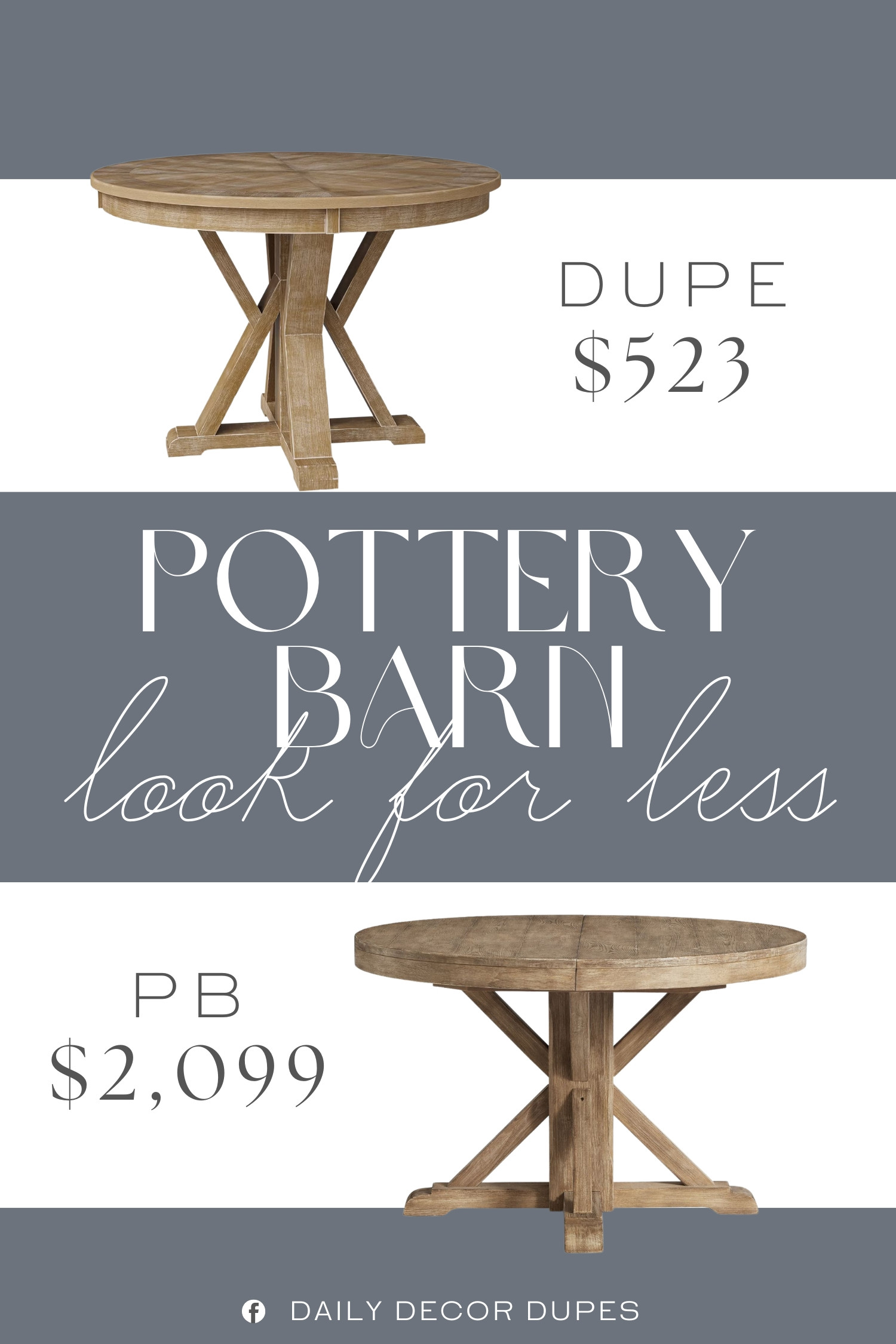 Inspired by Pottery Barn Extendable Dining Table. Extendable Wood Dining Table. Round Extendable Kitchen Table. Solid Oak Dining Table. Reclaimed Wood Dining Table. Modern Farmhouse Dining Table. Rustic Chic Dining Table. Wood Pedestal Dining Table. 

Home more affordable option find copy cat similar look for less budget friendly affordable cheap cheaper beautiful pretty. Clearance sale coupon code discount code promo code luxury lookalike look a like Inspo inspiration inspired by idea ideas Love like these? I share multiple every day in my FB group.
#potterybarninspired #diningtable #extendabletable #woodentable #modernfarmhouse #kitchentable #diningroominspo 

 #LTKHome