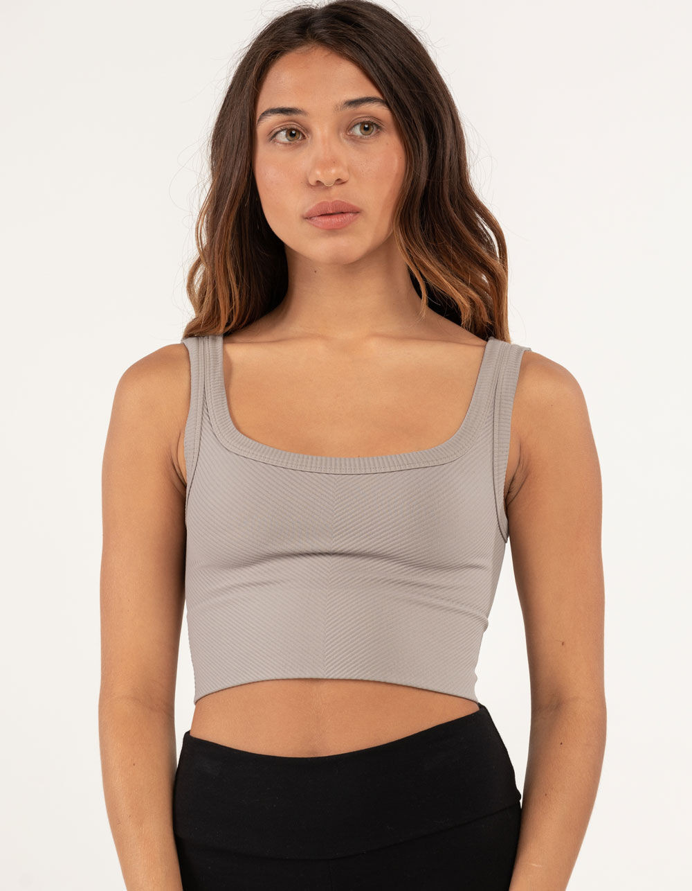 TILLYS Womens Chevron Ribbed Crop Bralette | Tillys
