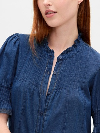 Ruffle Pintuck Shirt | Gap (US)