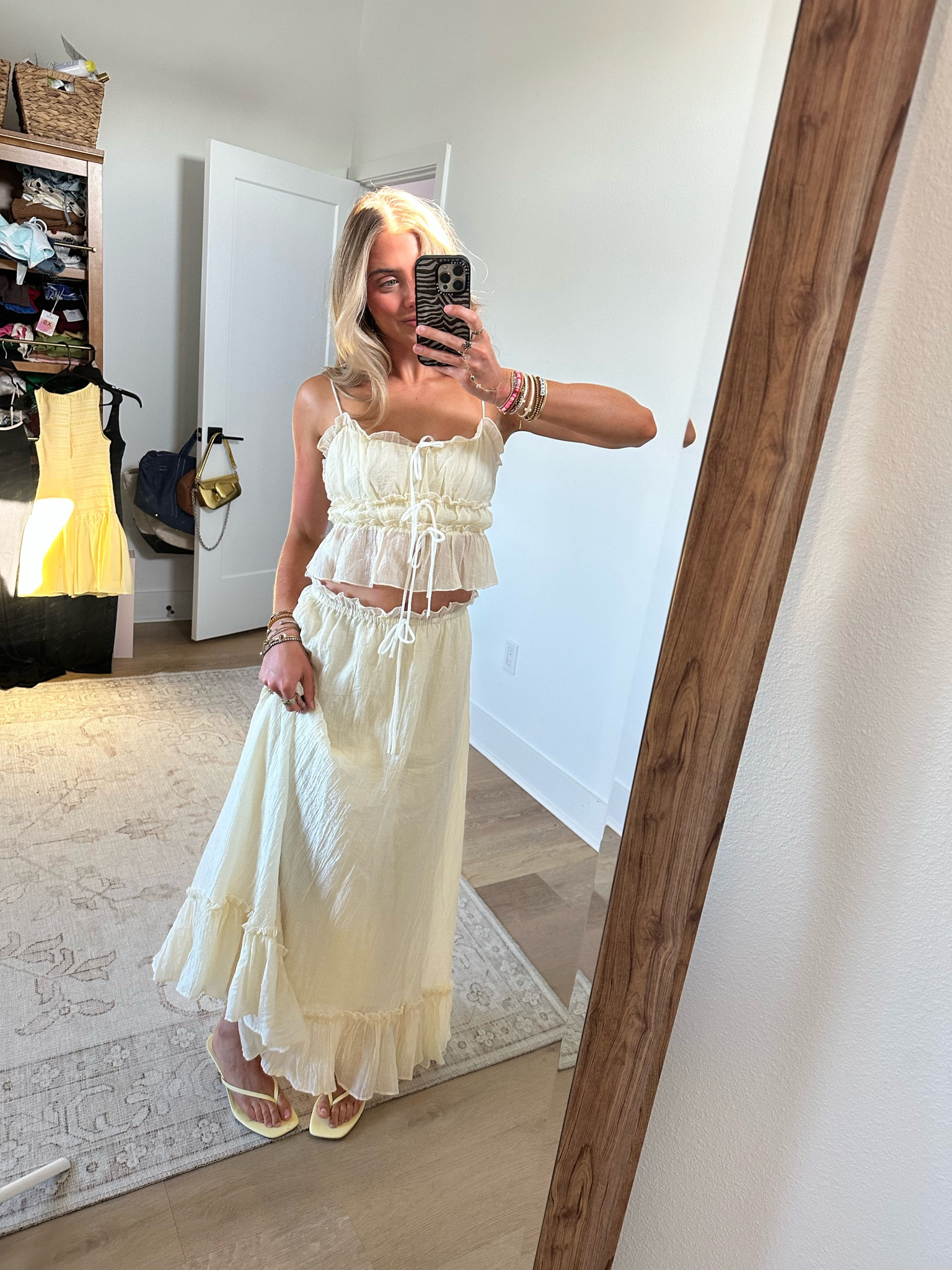 Outfit for my birthday dinner. I’m wearing @12th Tribe matching set in size XS. Mentally frolic this Summer in the Dahlia Baby Yellow Tank. Made from dainty lightweight fabric with the cutest front tie details, this cropped tank is the Tribes favorite vacation piece. It looks sooo good with jeans, but even better with our matching Dahlia Baby Yellow Maxi Skirt. Celebrate what's left of Spring by looking and feeling cute while the days are still long. My shoes are actually from Walmart.

#LTKootd #LTKdayinmylife #LTKSeasonal