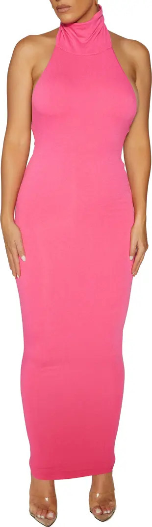 Turtleneck Open Back Sleeveless Maxi Dress | Nordstrom