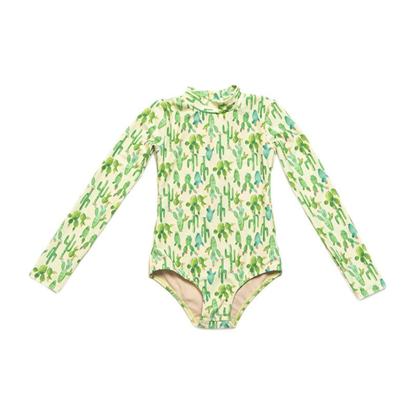 Mini Kelly Long Sleeve One Piece, Cactus Blossom | Maisonette