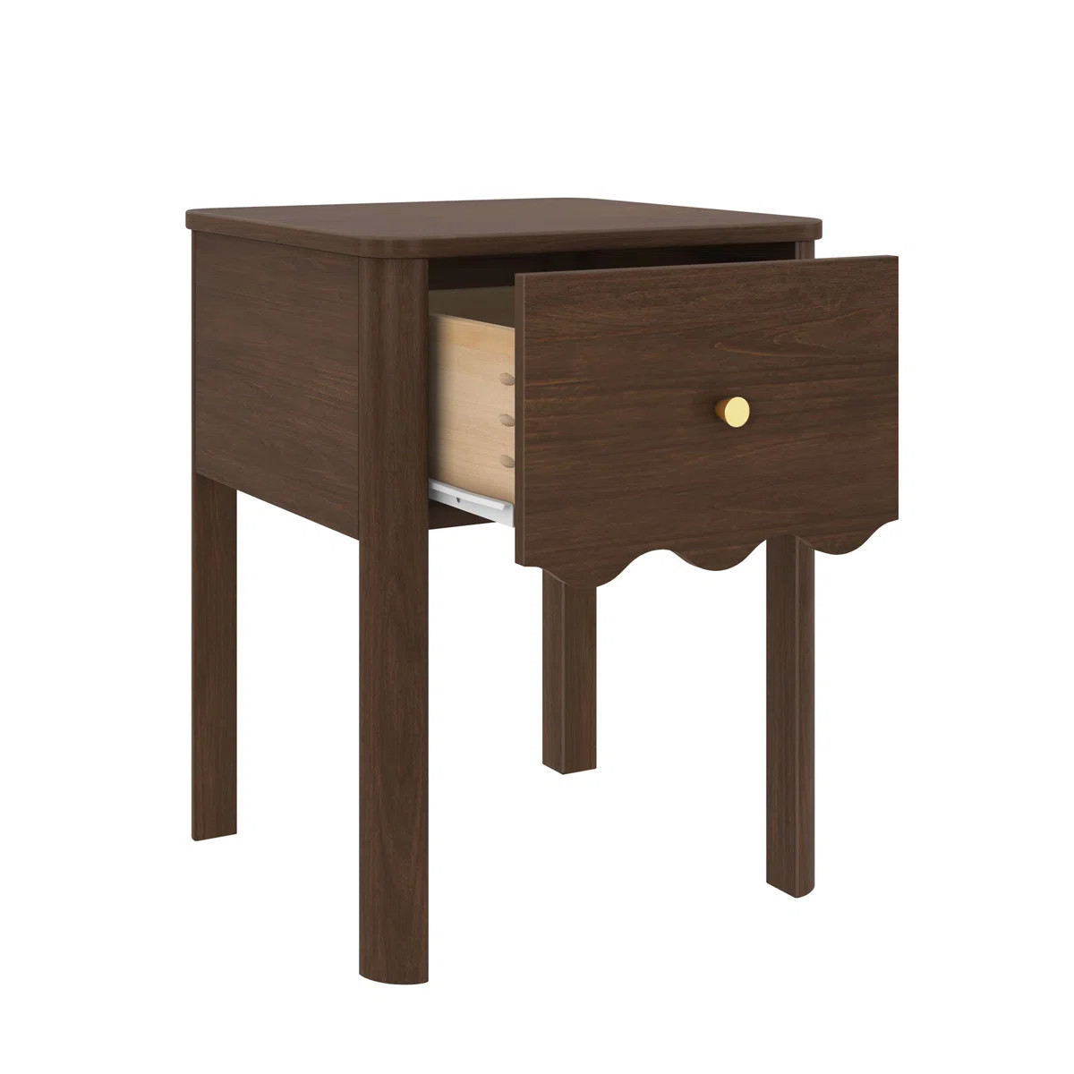Setzer 1 Drawer 18 in. Wide Nightstand with Wave Detail | Wayfair North America